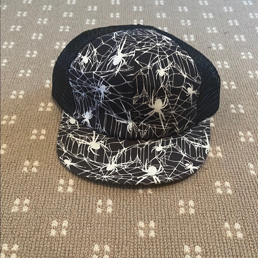 Black and White Spider Web Cap